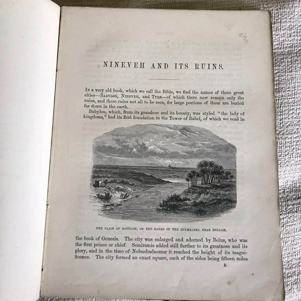 1855 Nineveh & Its Ruins: The History Of The Great City - Rev Robert Ferguson - Honeyburn Books (UK)