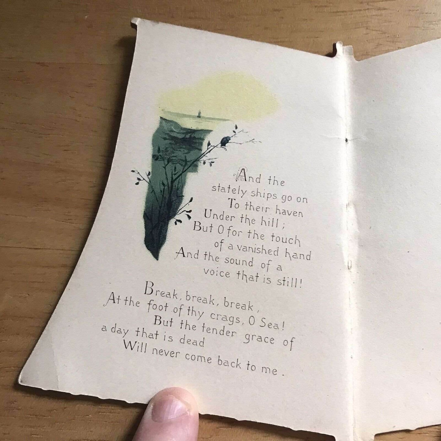 1855 Pearls Of The Ocean(Sail shaped poetry very rare) Raphael Tuck - Honeyburn Books (UK)