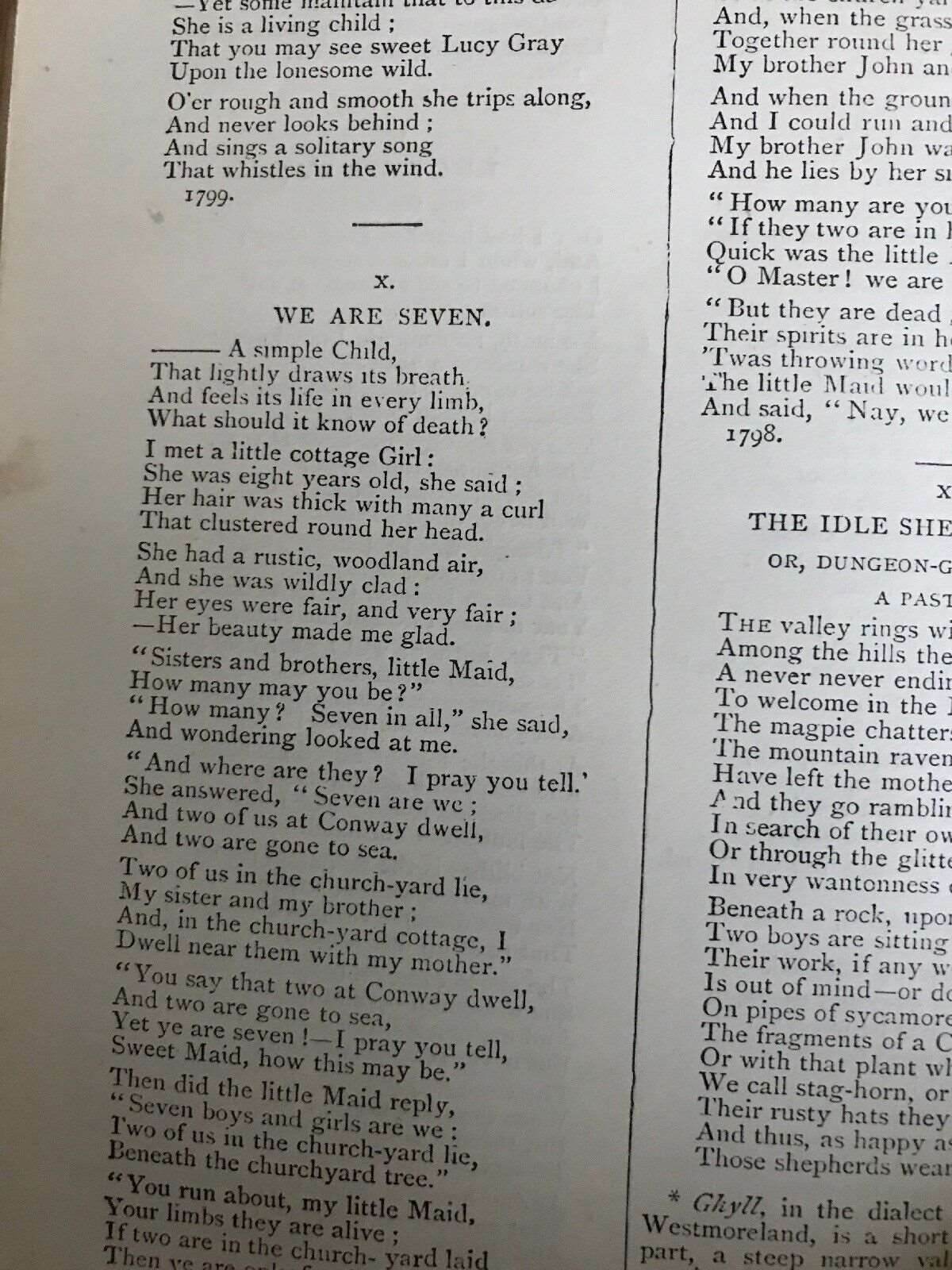 1899 The Poetical Works Of William Wordsworth - Edited By William Rossetti (Ward - Honeyburn Books (UK)