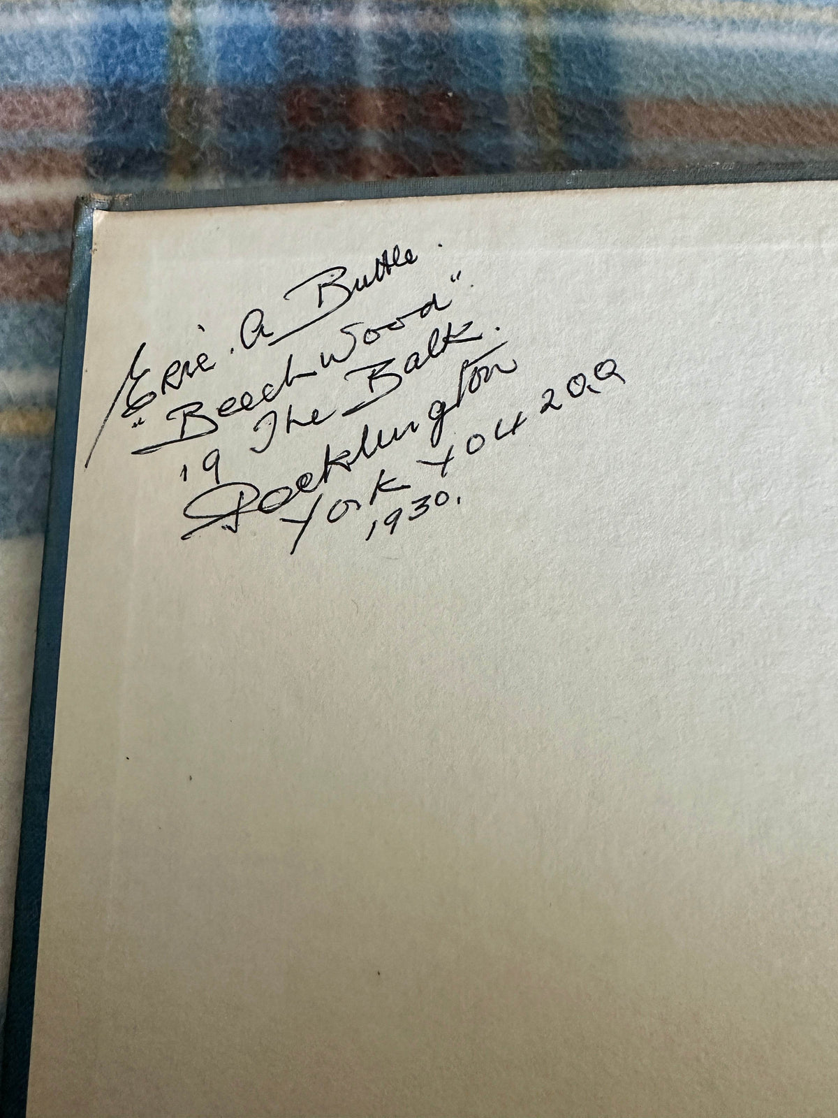 Vintage 1912 Edinburgh book Rosaline Masson with handwritten inscription on the first page