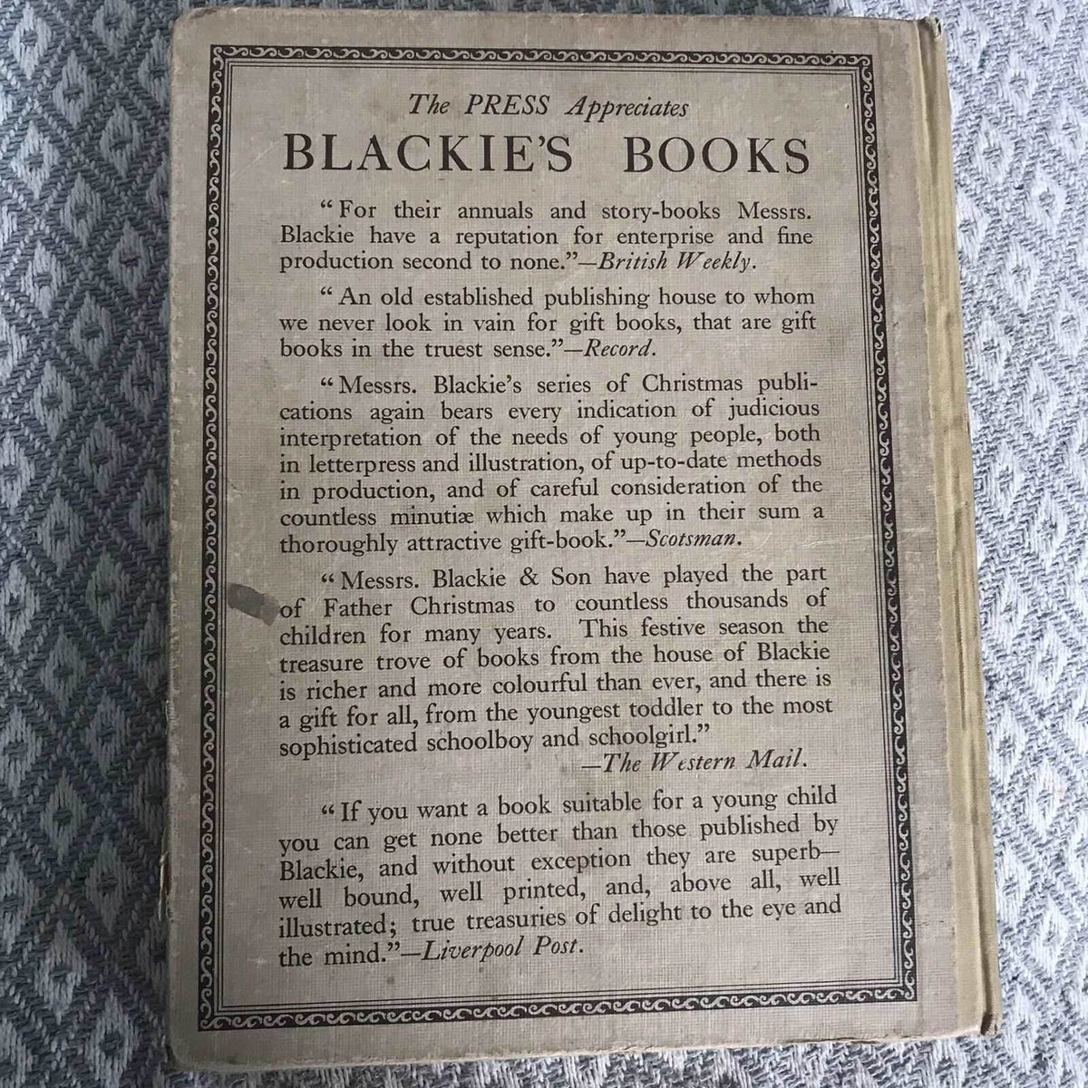 1933 Blackie’s Children’s Annual(Cicely Mary Barker, HM Brock, Harry Rountree Et - Honeyburn Books (UK)