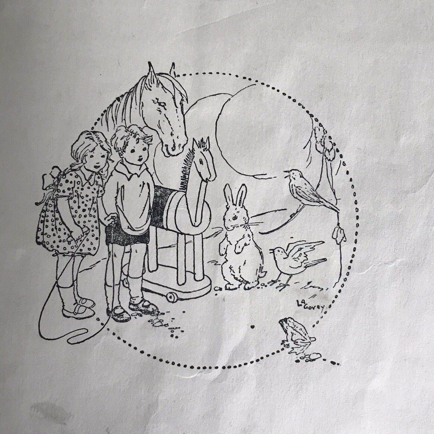 1939 A Run Up The Hill Book by Margaret Piggott (H. Milford) - First Steps for Tiny Folks - Honeyburn Books (UK)
