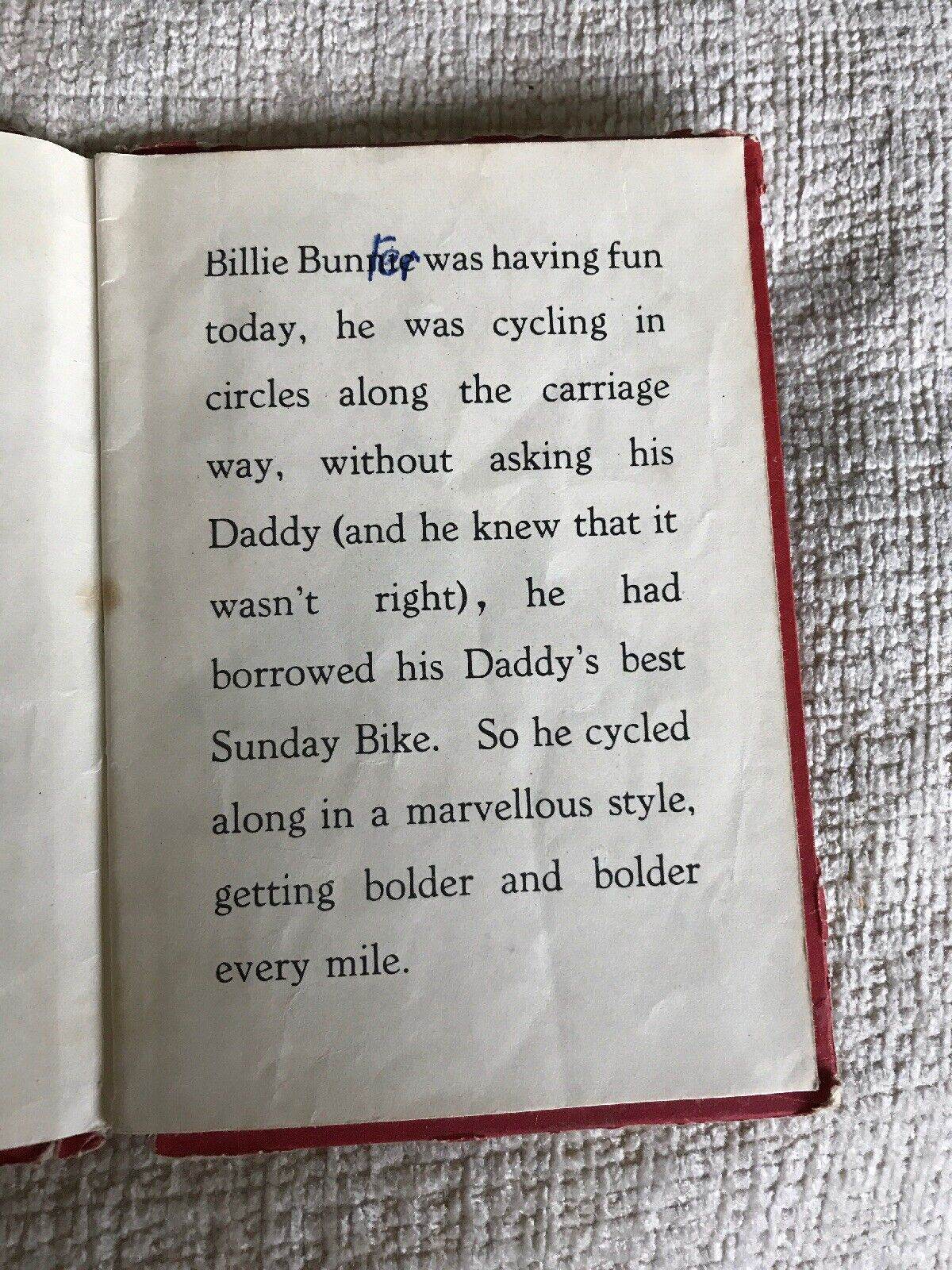 1940s Billy The Bunny Book by Patience Powell - Perry Colour Books - Honeyburn Books (UK)