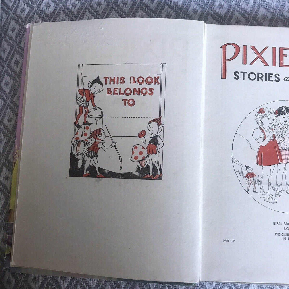 1943 Pixieland Stories & Rhymes - Birn Brothers - Honeyburn Books (UK)