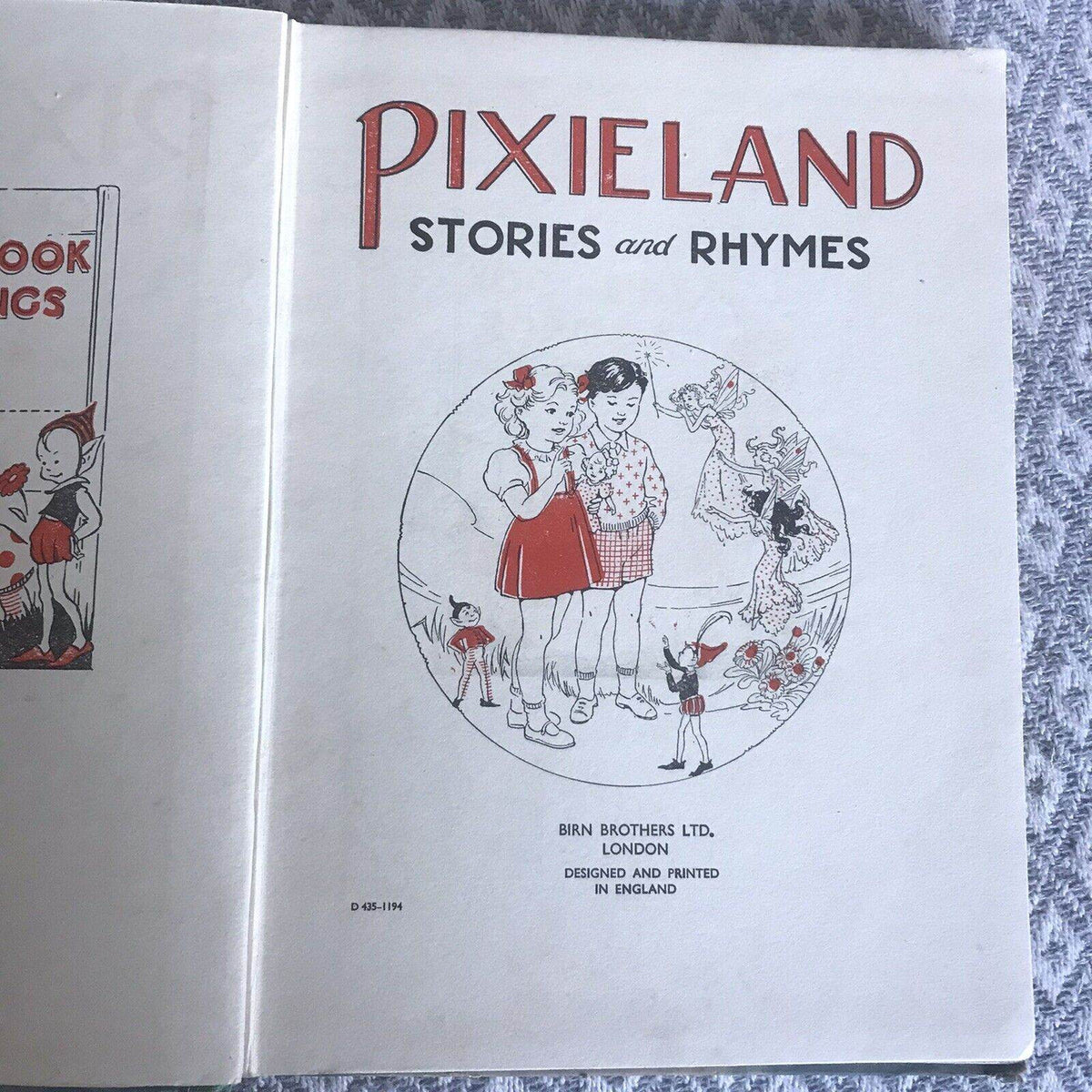 1943 Pixieland Stories & Rhymes - Birn Brothers - Honeyburn Books (UK)