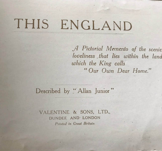 1944 This England - Allan Junior (Valentine & Sons) - Honeyburn Books (UK)