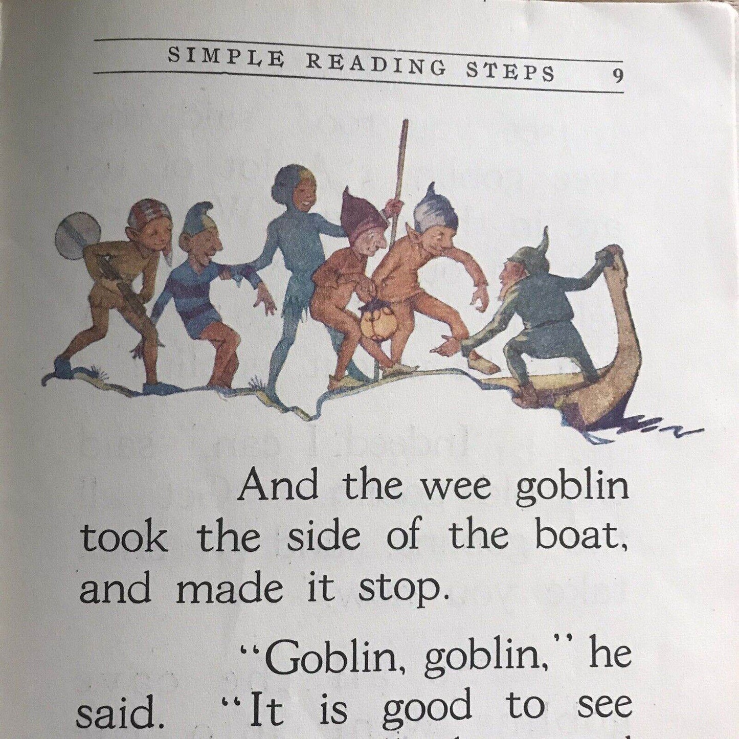 1945 Simple Reading Steps The Goblin Cave - Eila Mackenzie(Margaret Tarrant) - Honeyburn Books (UK)