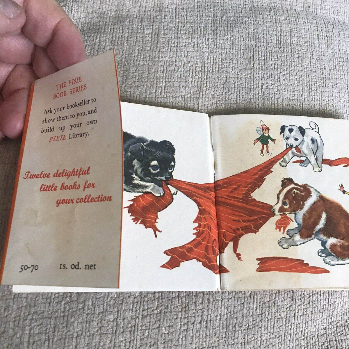 1948 Puppy Tales With Dust Jacket (Pixie Book) G. W. Backhouse (Collins) - Honeyburn Books (UK)