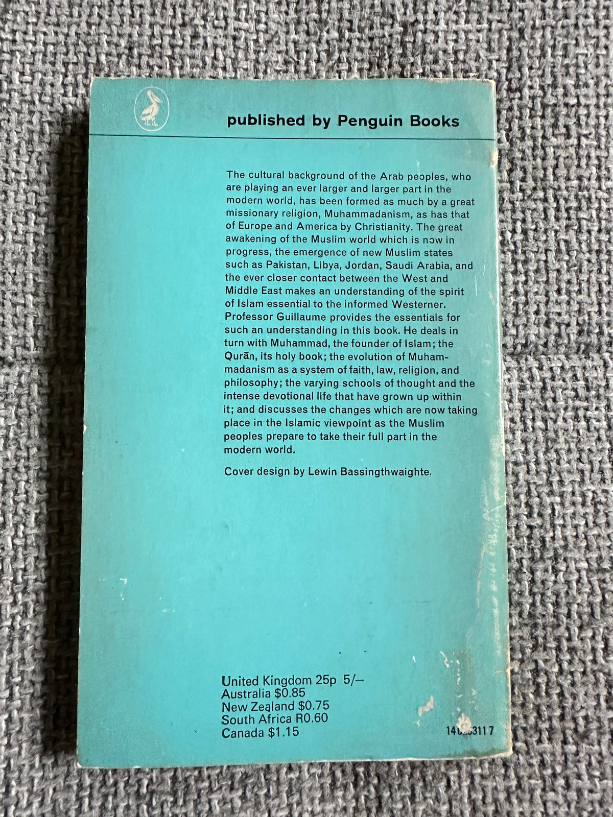 Back cover of the 1969 Penguin Pelican Original rare books discussing cultural and religious themes