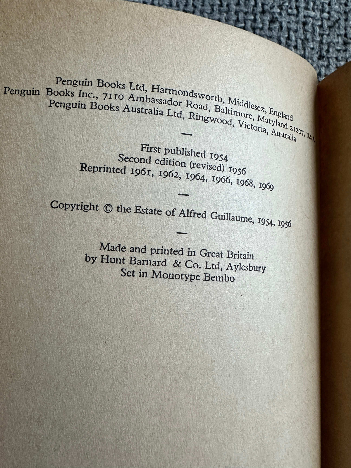 1969 Penguin Pelican Original rare books page showcasing publishing information and copyright details