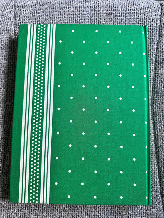 Green polka dot cover of 1984 Cider With Rosie illustrated edition by Honeyburn Books