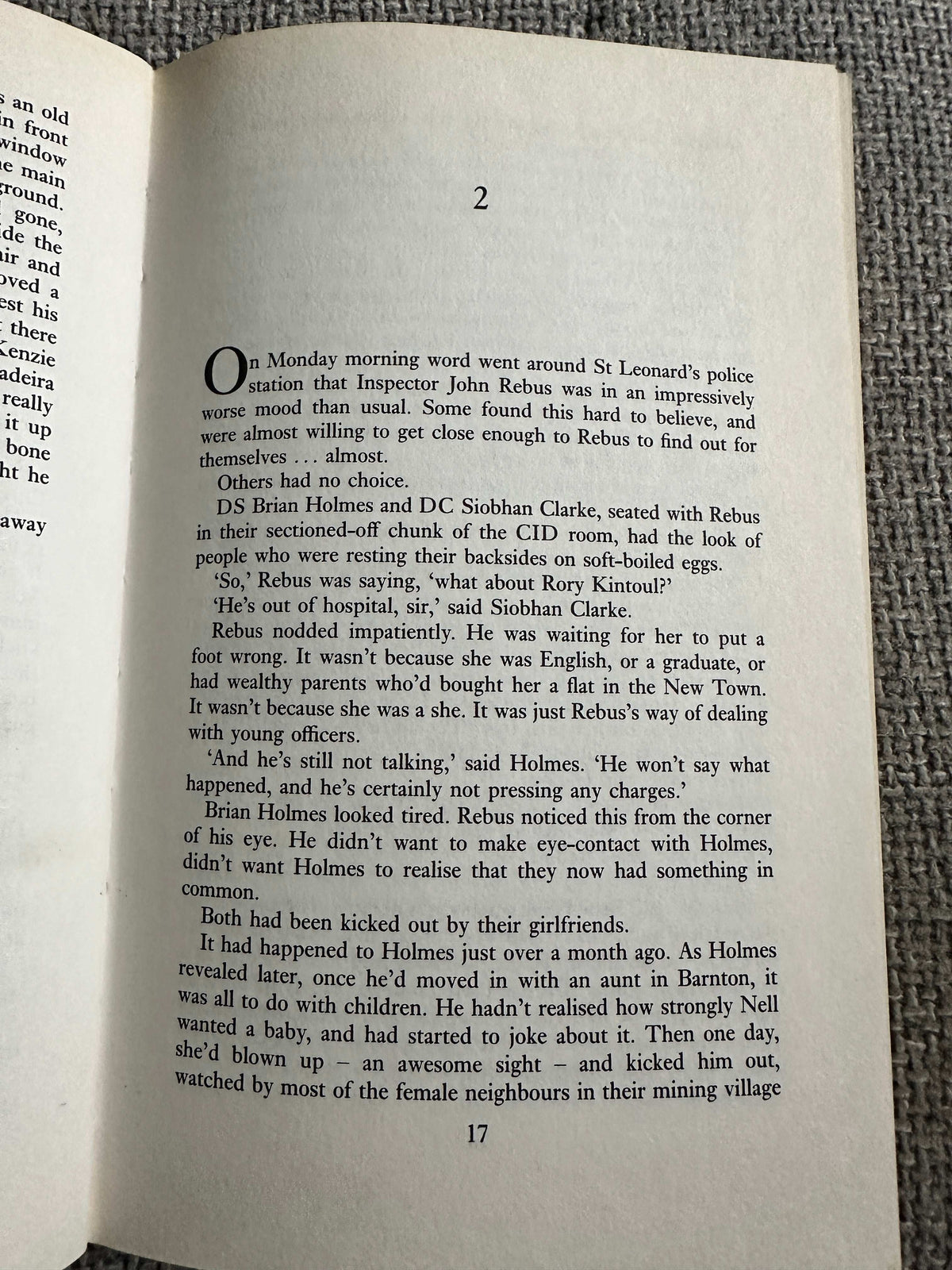 Page from 1993 The Black Book Orion hardcover featuring a crime detective story excerpt