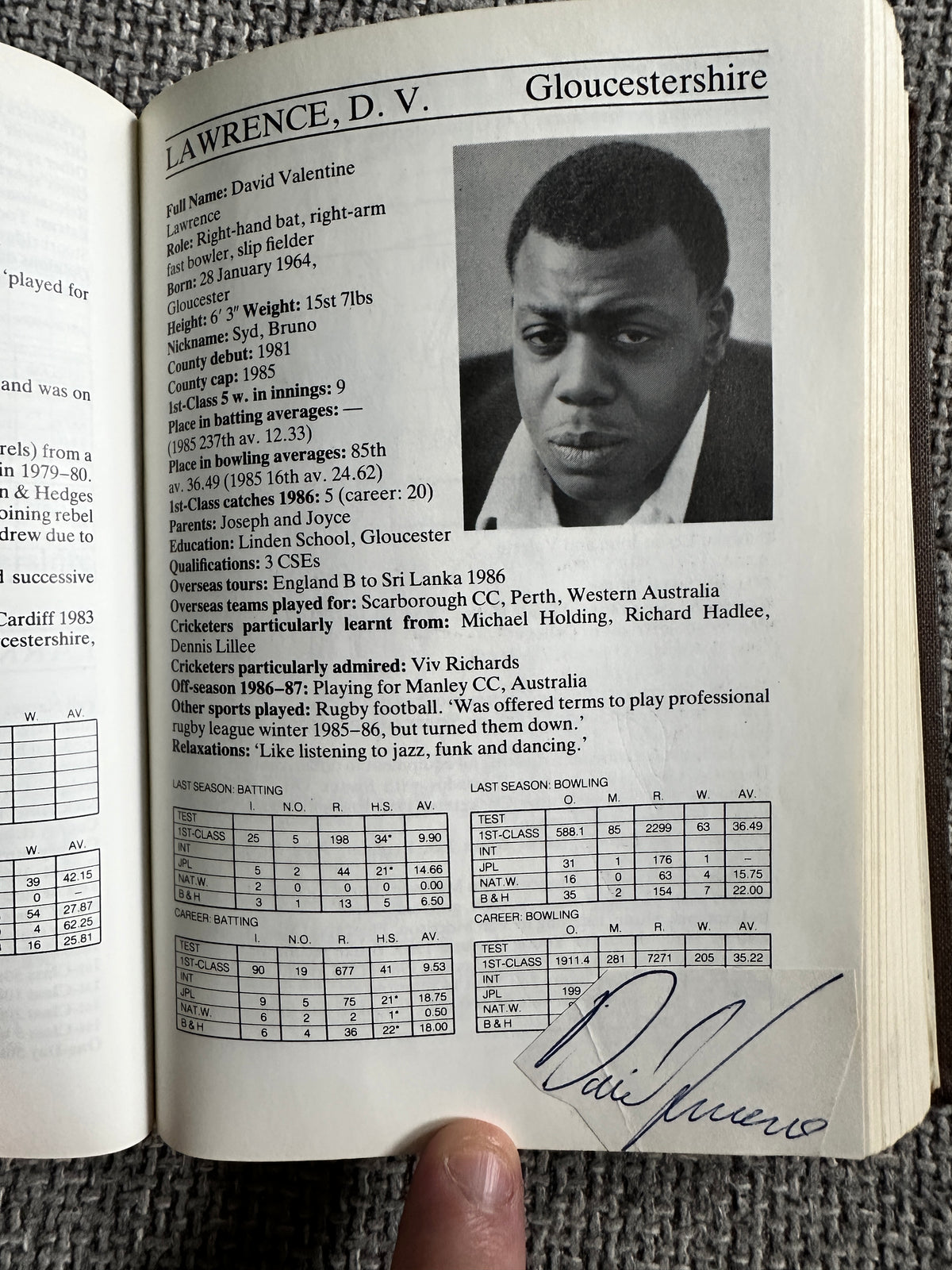 1987 Cricketers Who’s Who 100’s of signatures (Botham, Lamb, Border, Imran Khan, Kallicharan etc) fantastic collection - Honeyburn Books (UK)