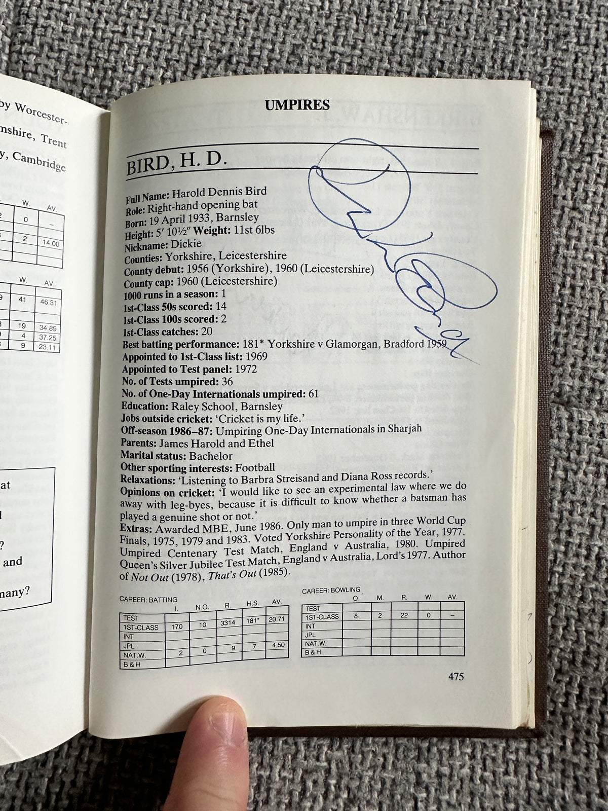 1987 Cricketers Who’s Who 100’s of signatures (Botham, Lamb, Border, Imran Khan, Kallicharan etc) fantastic collection - Honeyburn Books (UK)