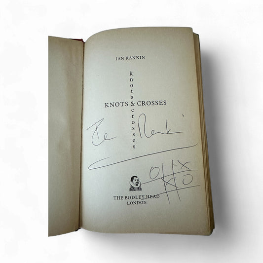 1987*Signed 1st* Knots & Crosses - Ian Rankin (The Bodley Head)Doodled Signed only 60 ever done according to author. - Honeyburn Books (UK)