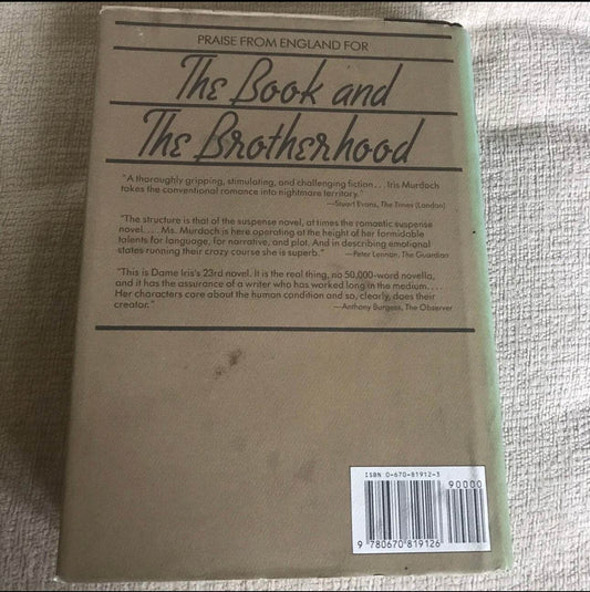 1988*1st* The Book & The Brotherhood - Iris Murdoch (Viking ) First American Ed - Honeyburn Books (UK)