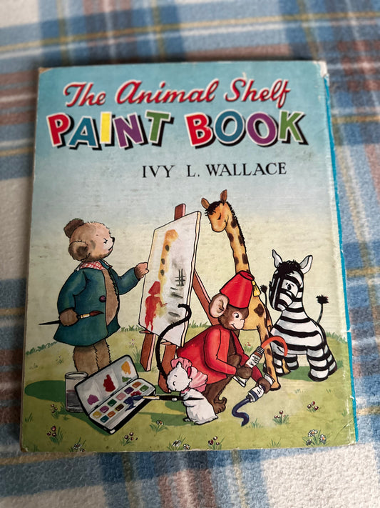 1950 The Animal Book Shelf Paint Book - Ivy L. Wallace (Collins) - Honeyburn Books (UK)