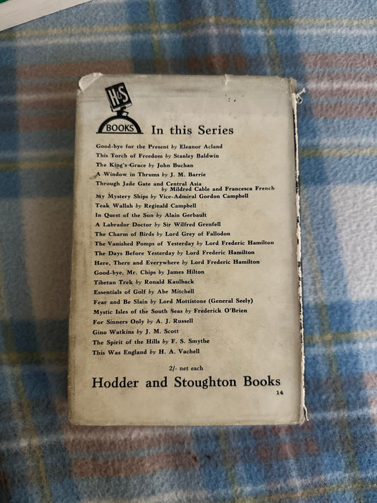 1937 Goodbye Mr. Chips - James Hilton (Hodder & Stoughton) - Honeyburn Books (UK)