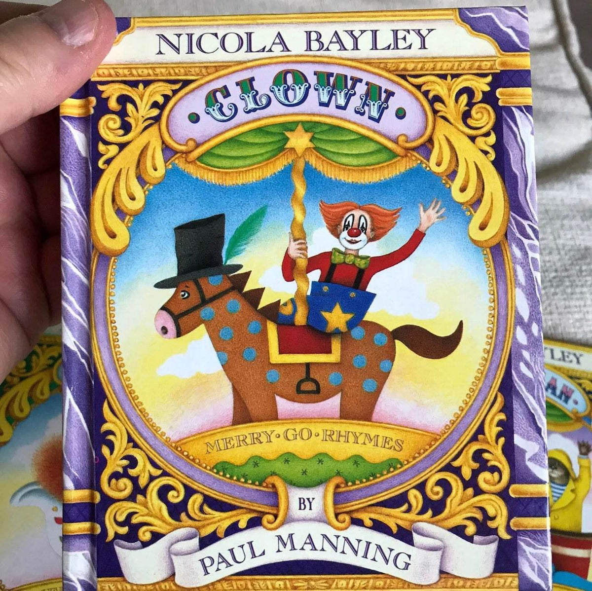 RARE 1987*1st* Merry Go Rhymes Boxset - Paul Manning(Nicola Bayley Illust)Walker - Honeyburn Books (UK)