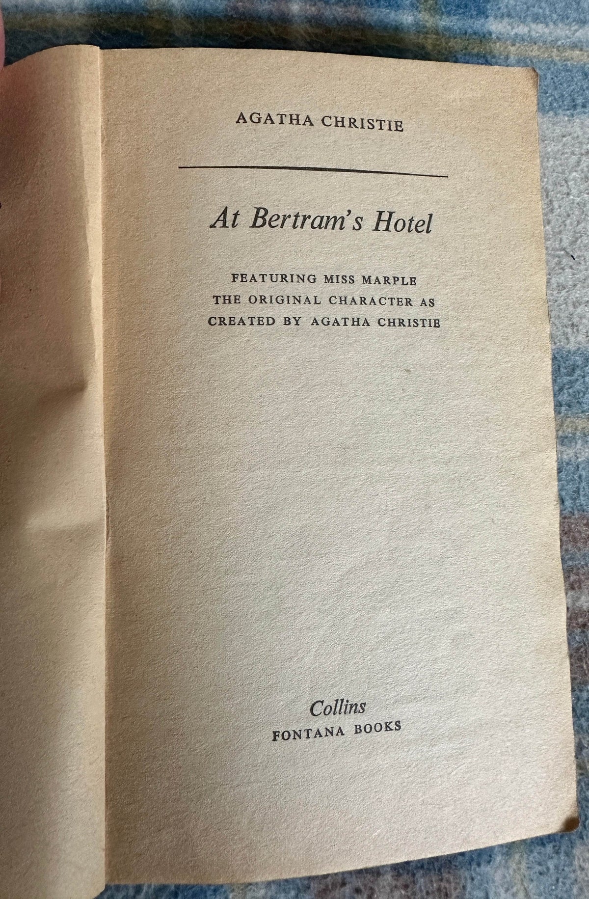 1968 At Bertram’s Hotel - Agatha Christie (Fontana) - Honeyburn Books (UK)