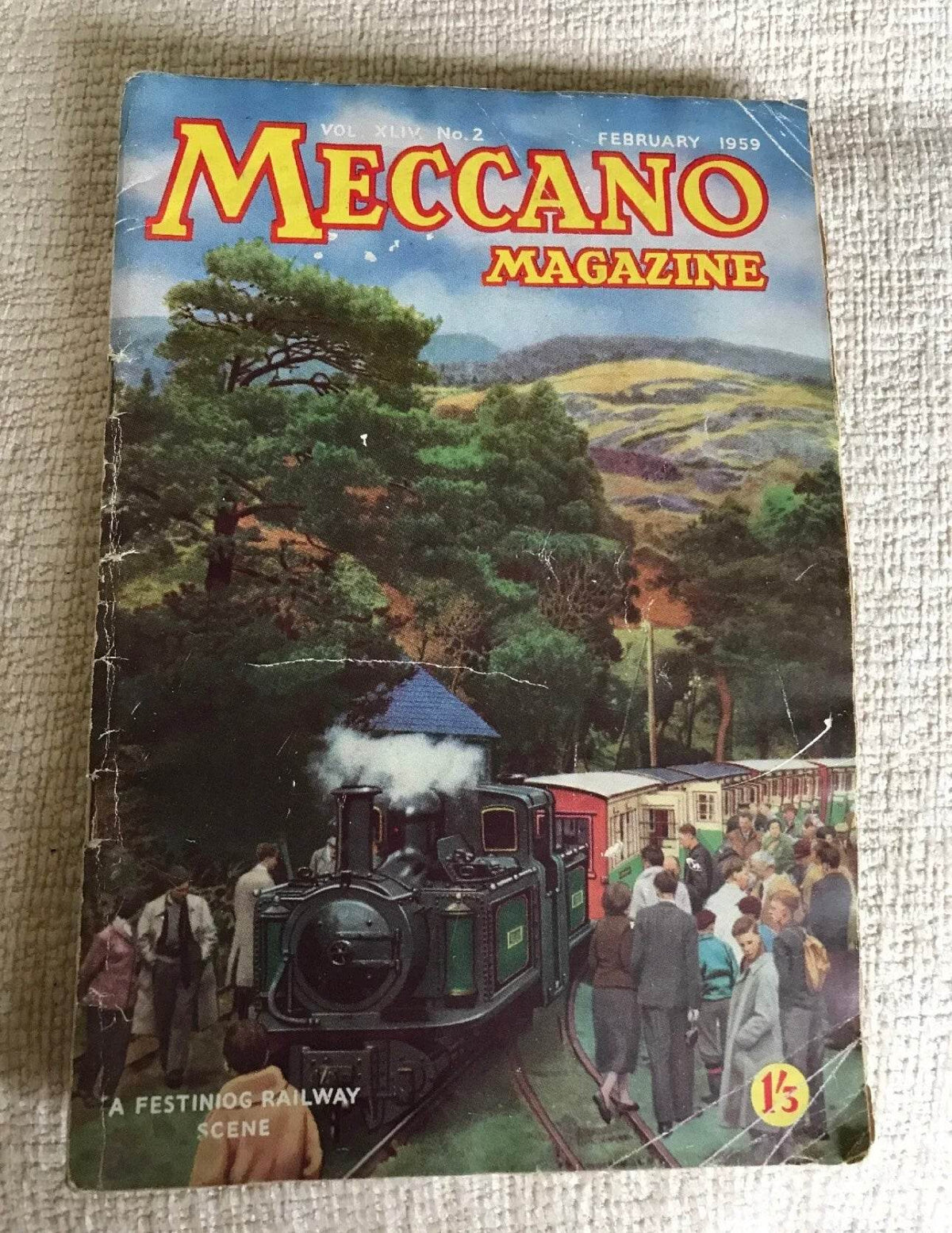FEBRUARY 1959 Vintage Meccano Magazine A FESTINIOG RAILWAY SCENE 20954 - Honeyburn Books (UK)