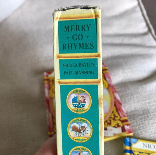 RARE 1987*1st* Merry Go Rhymes Boxset - Paul Manning(Nicola Bayley Illust)Walker - Honeyburn Books (UK)