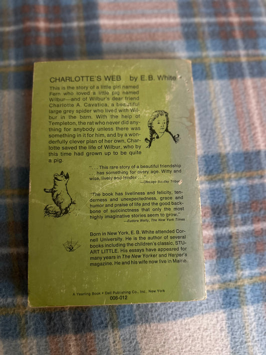 1971 Charlotte’s Web - E. B. White(Garth Williams Illust)Yearling Book - Honeyburn Books (UK)