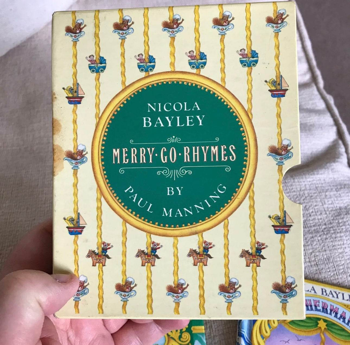 RARE 1987*1st* Merry Go Rhymes Boxset - Paul Manning(Nicola Bayley Illust)Walker - Honeyburn Books (UK)