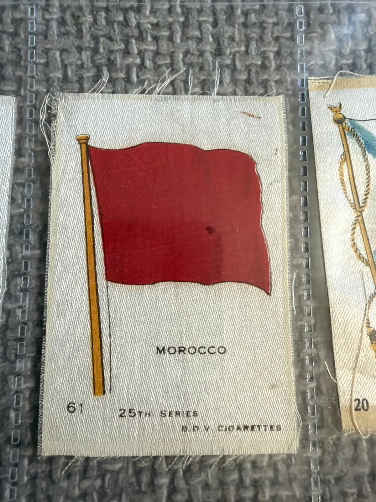 12 x Vintage B.D.V. Cigarette Silks — 25th Series World & Royal Flags — c.1910s