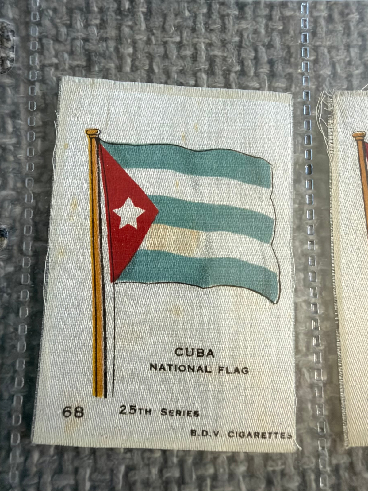 12 x Vintage B.D.V. Cigarette Silks — 25th Series World & Royal Flags — c.1910s