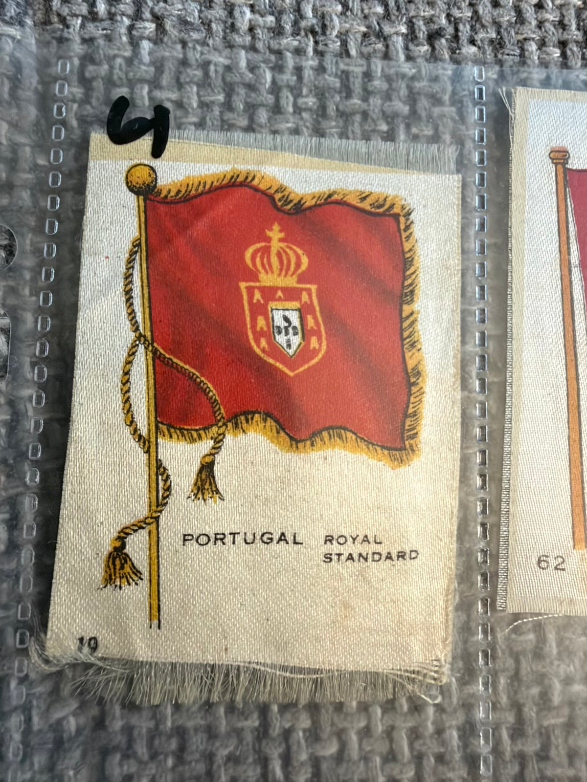 12 x Vintage B.D.V. Cigarette Silks — 25th Series World & Royal Flags — c.1910s