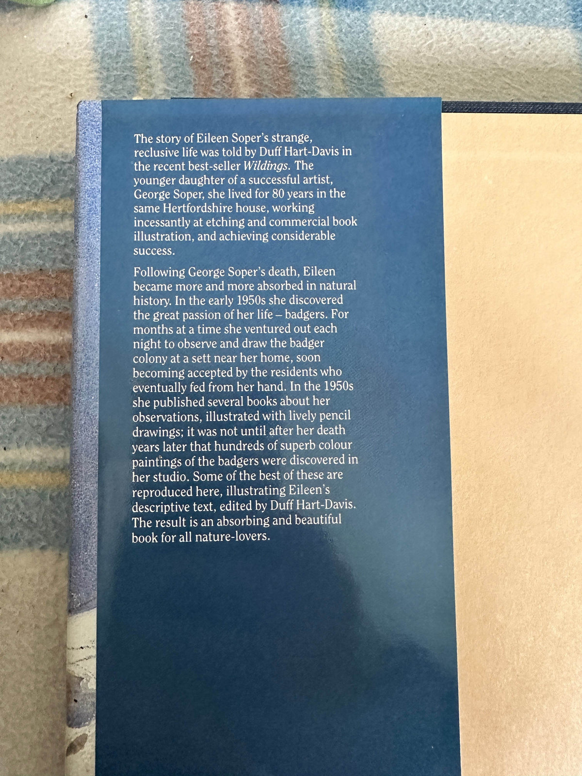 1992*1st* Eileen Soper’s Badgers - Intro by Duff Hart-Davis(BCA Publishers) - Honeyburn Books (UK)