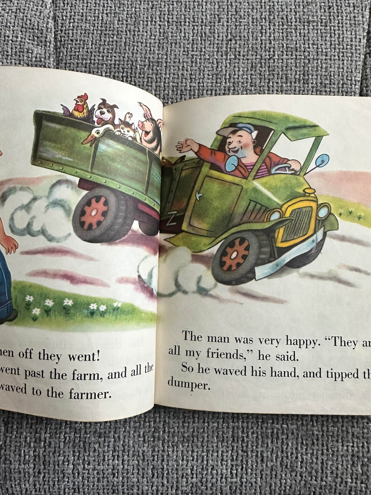 1973 The Happy Man & His Dump Truck - Miryam (Tibor Gergely Illust) Golden Press - Honeyburn Books (UK)