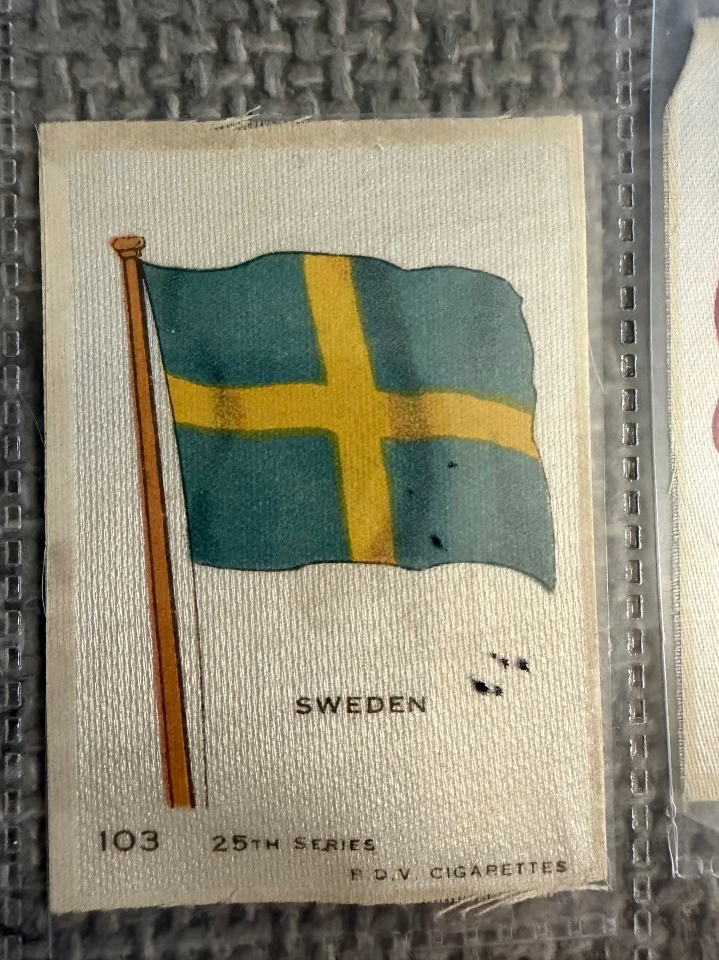 12 x Vintage B.D.V. Cigarette Silks — 25th Series — World, Royal & Colonial Flags — c.1910s