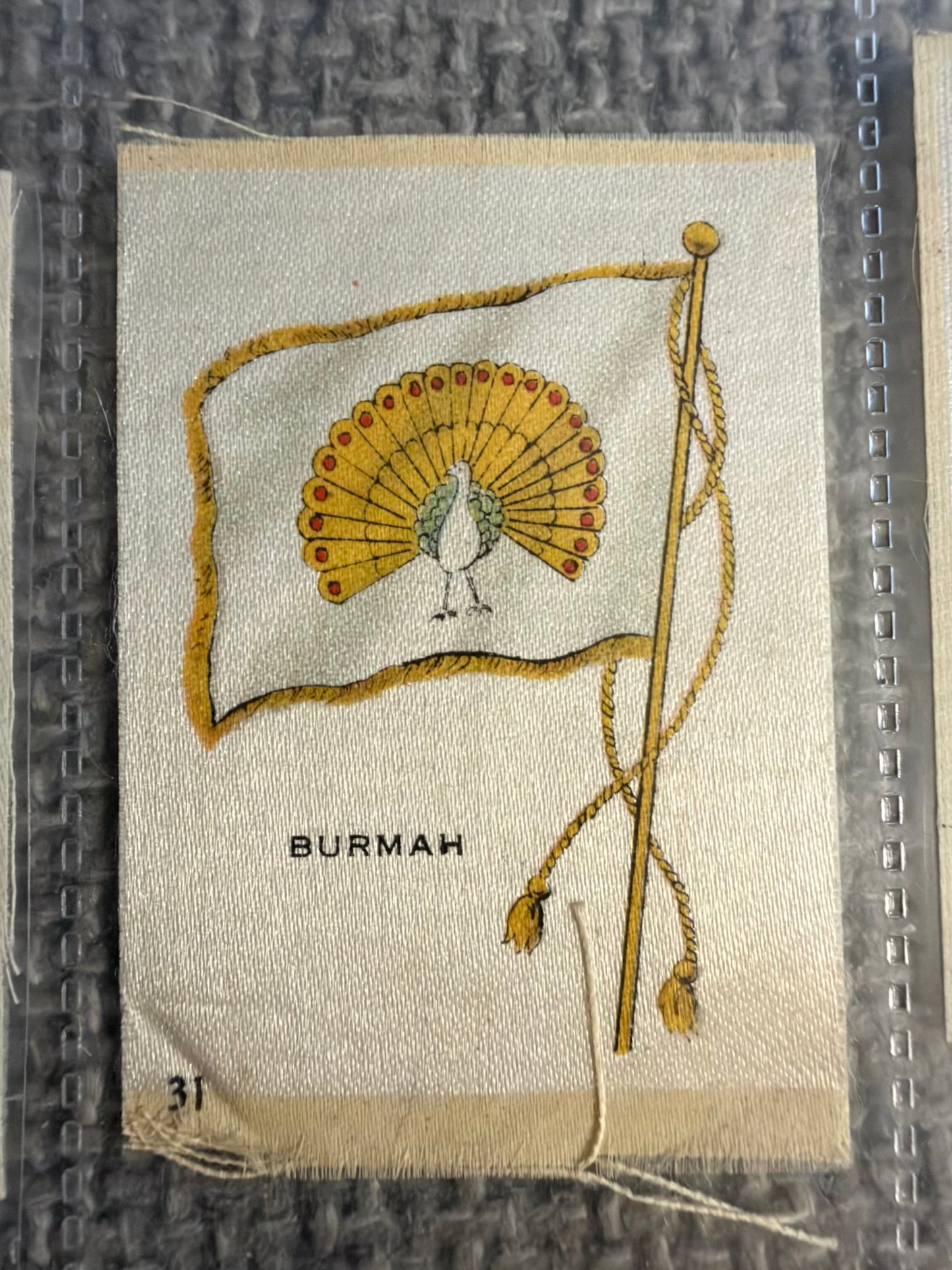 12 x Vintage B.D.V. Cigarette Silks — 25th Series — World, Royal & Colonial Flags — c.1910s