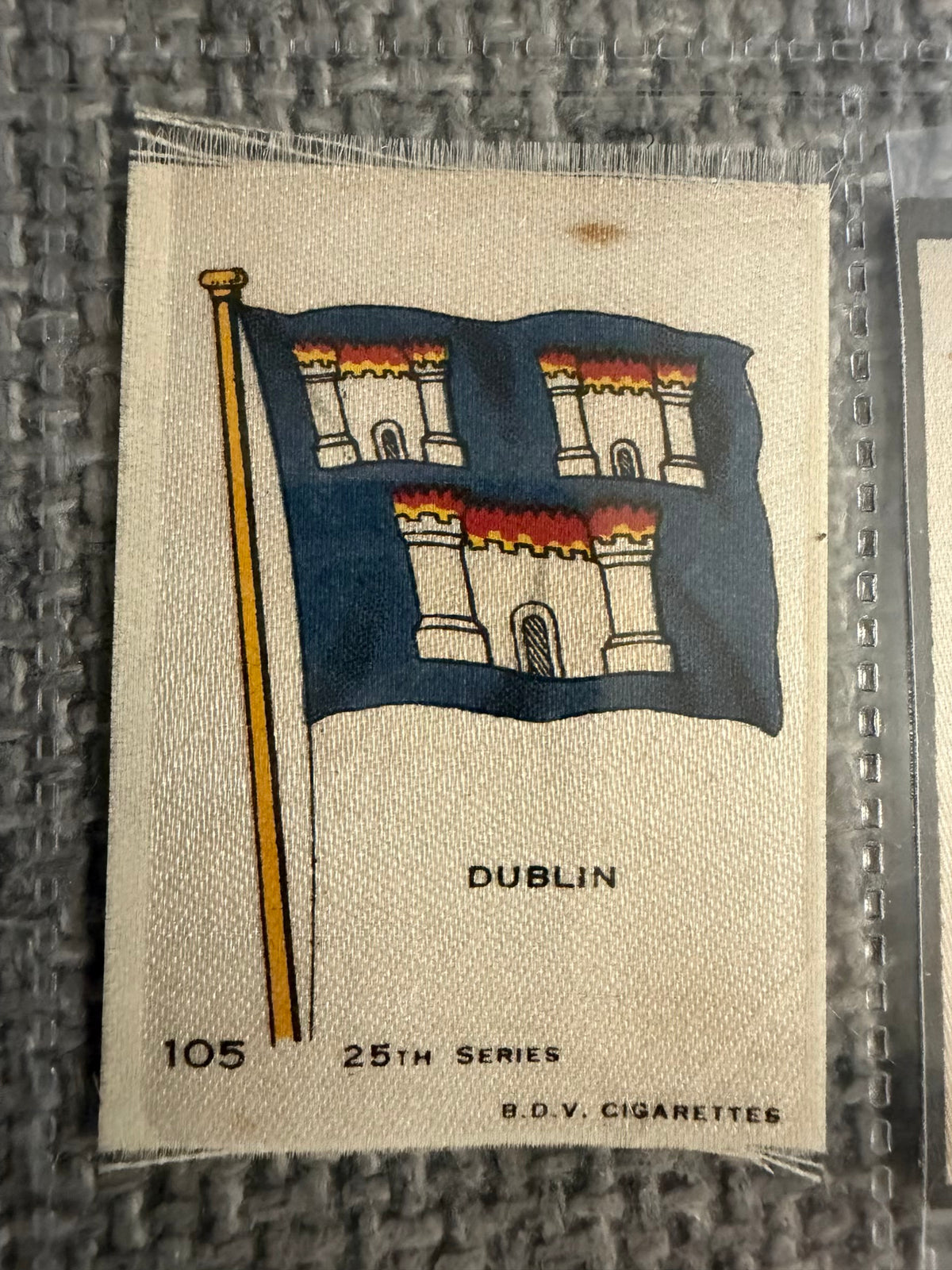 12 x Vintage B.D.V. Cigarette Silks — 25th Series — World, Royal & Regional Flags — c.1910s