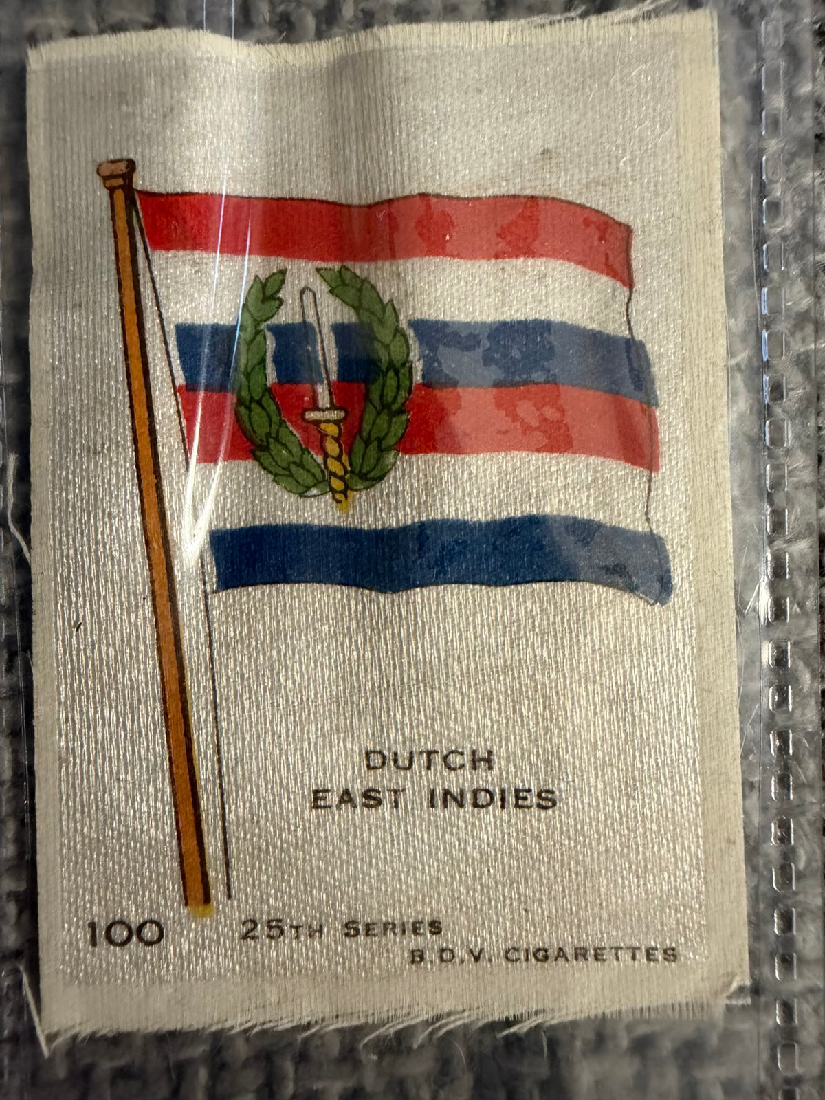 12 x Vintage B.D.V. Cigarette Silks — 25th Series — World, Royal & Regional Flags — c.1910s