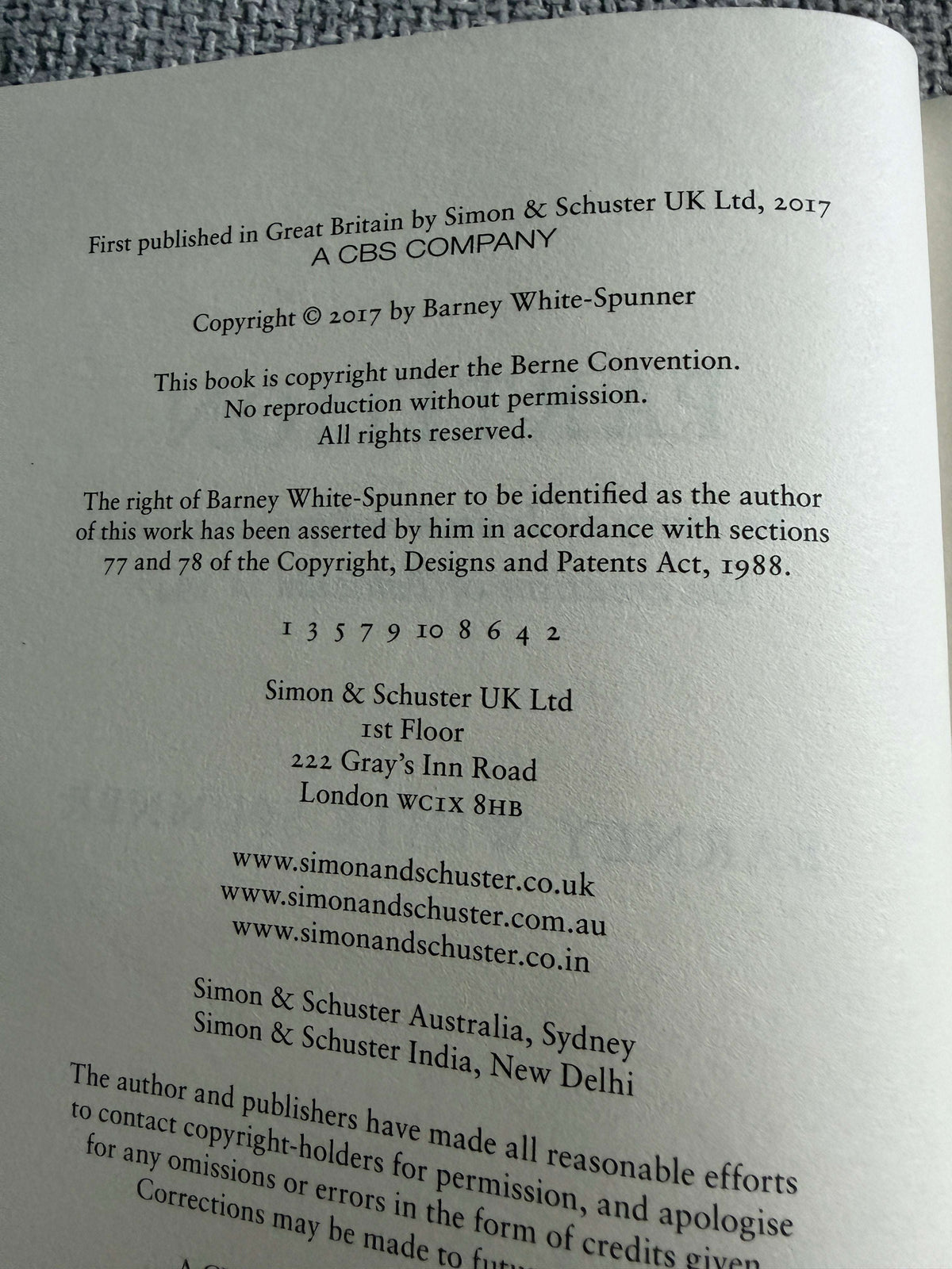 2017*1st* Partition - Barney White-Spunner (Simon & Schuster)