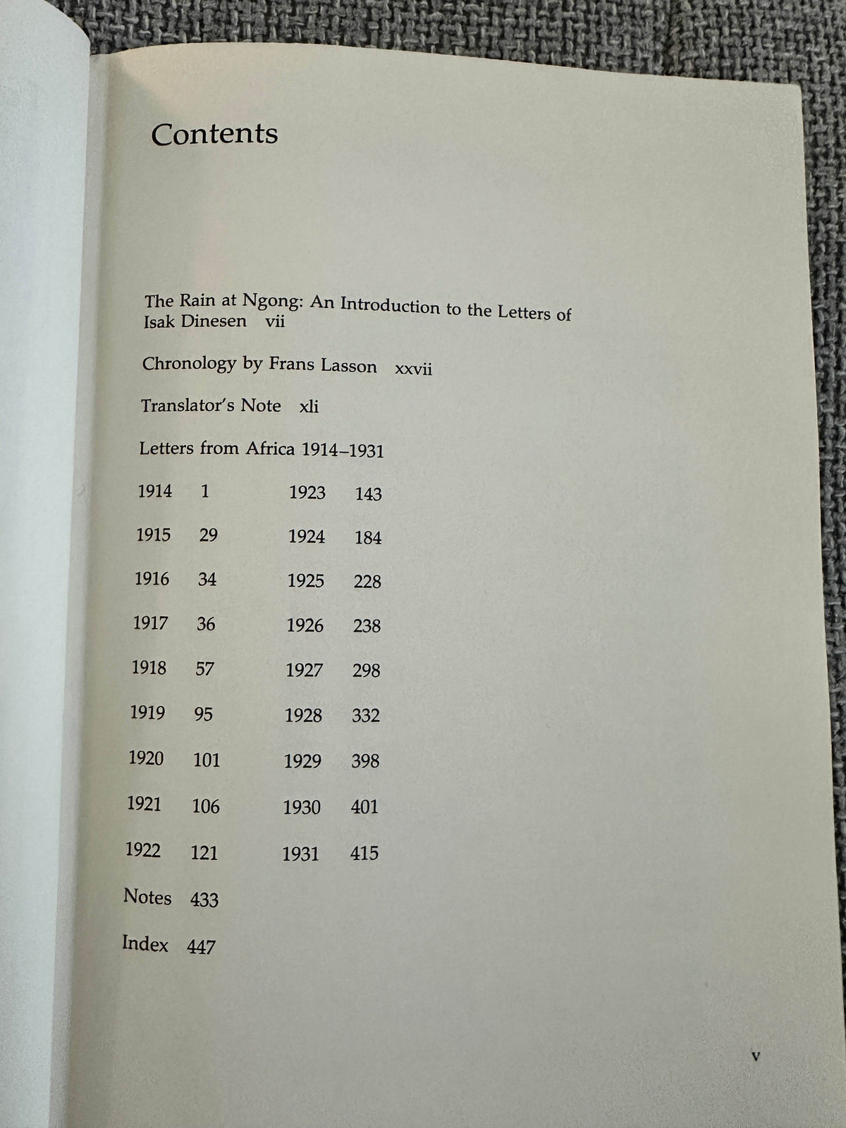 1981*1st* Letters From Africa 1914-1931 - Isak Dinesen (Weidenfeld and Nicolson) Ann Borg Translation - Honeyburn Books (UK)