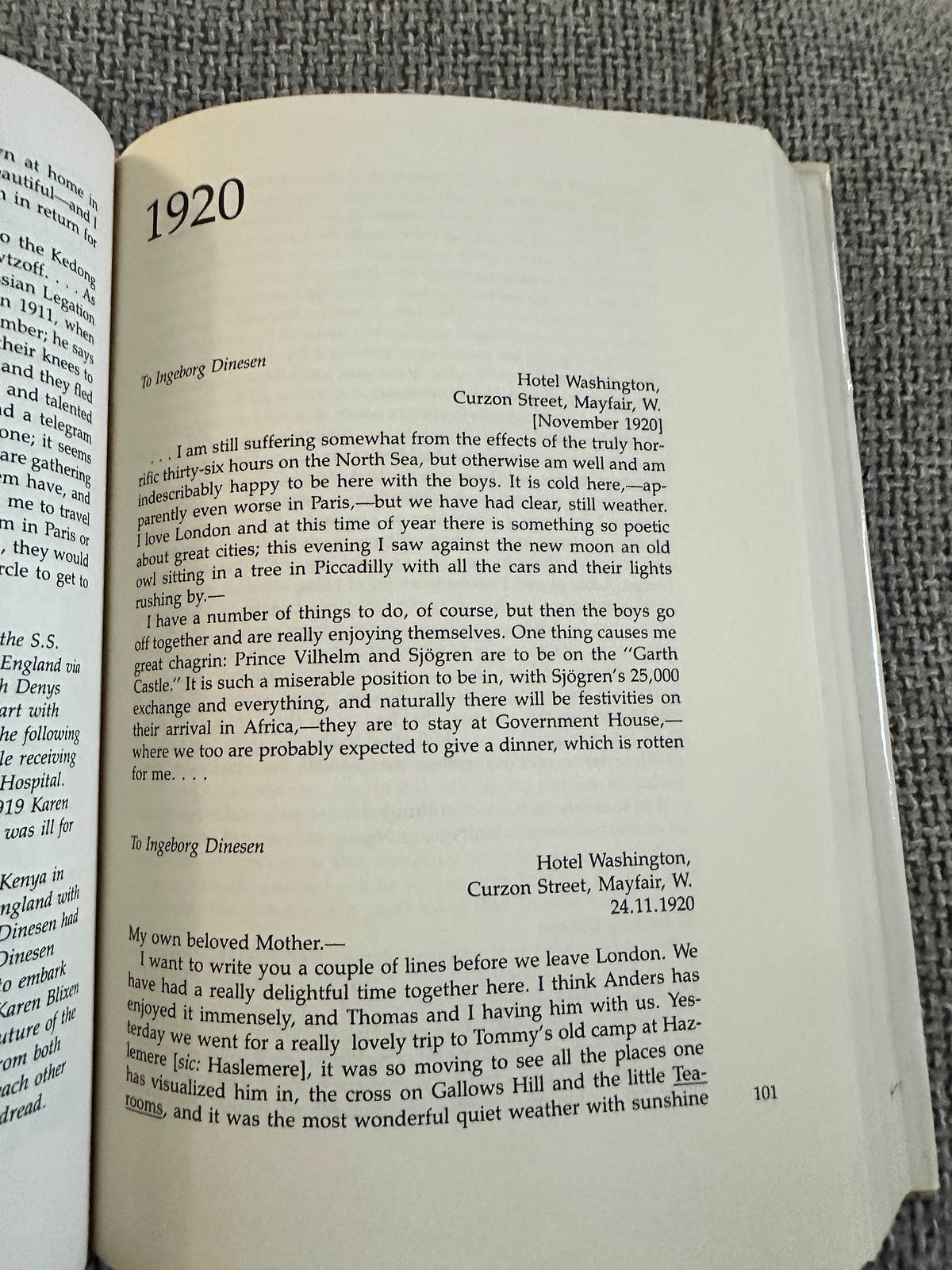 1981*1st* Letters From Africa 1914-1931 - Isak Dinesen (Weidenfeld and Nicolson) Ann Borg Translation - Honeyburn Books (UK)