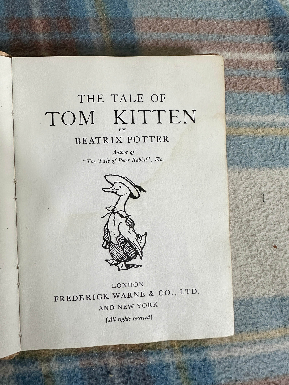 1987 The Tale Of Tom Kitten - Beatrix Potter(Frederick Warne & Co Ltd) - Honeyburn Books (UK)