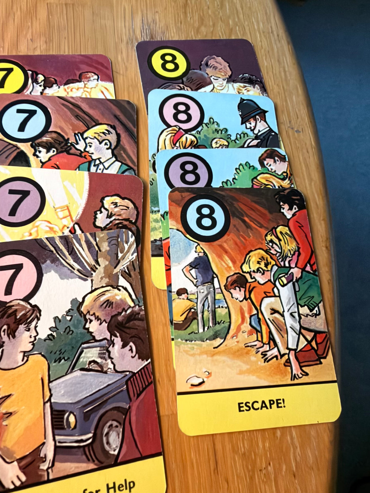 1978 The Famous Five Adventures (Card Game Complete) Enid Blyton (Pepys Game)