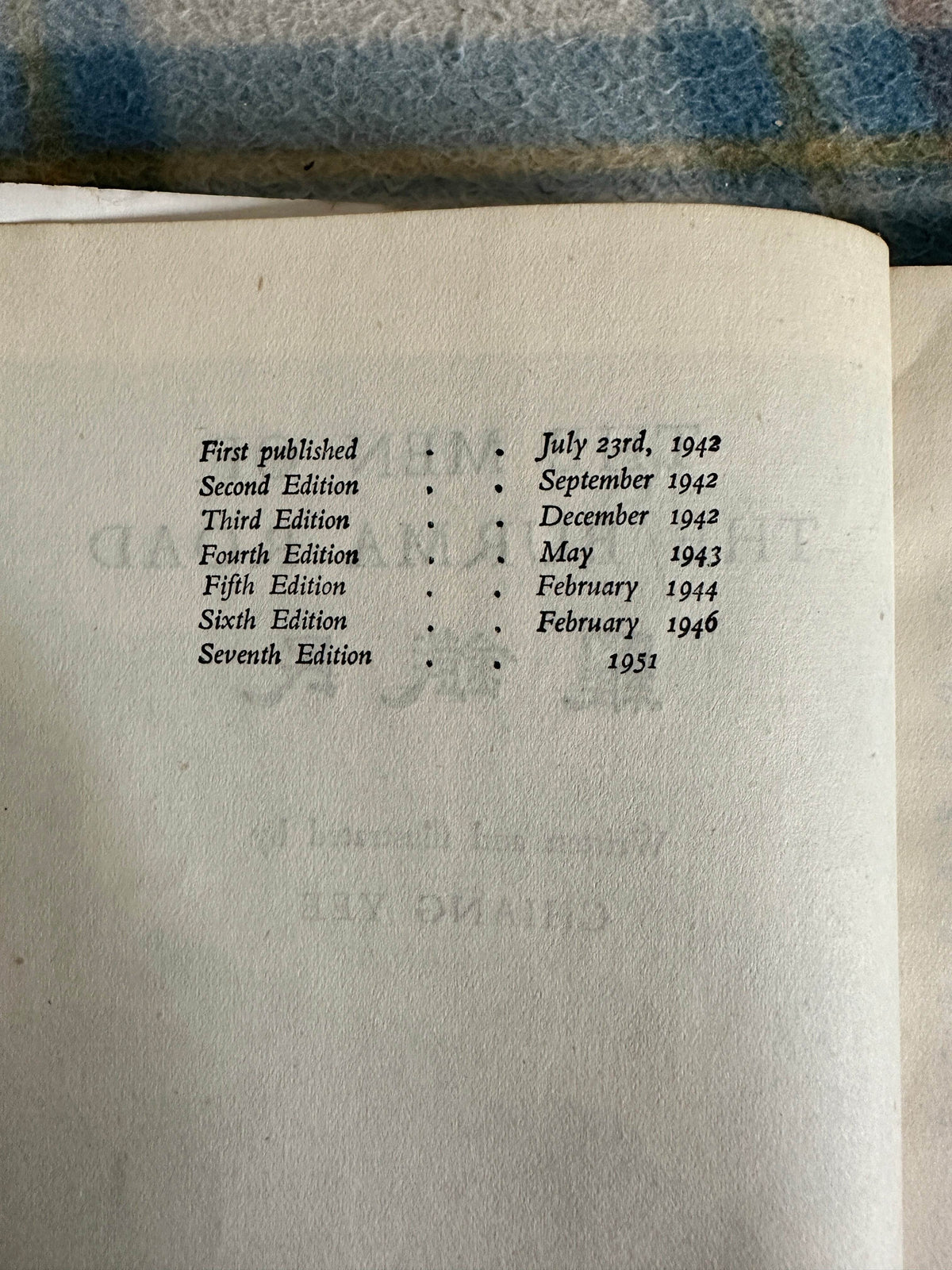 1951 The Men Of The Burma Road - Chiang Yee(Methuen & Co Ltd) - Honeyburn Books (UK)