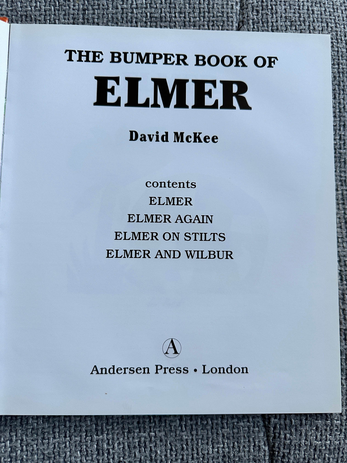 1998*1st* The Bumper Book Of Elmer - David McKee (Andersen Press) - Honeyburn Books (UK)