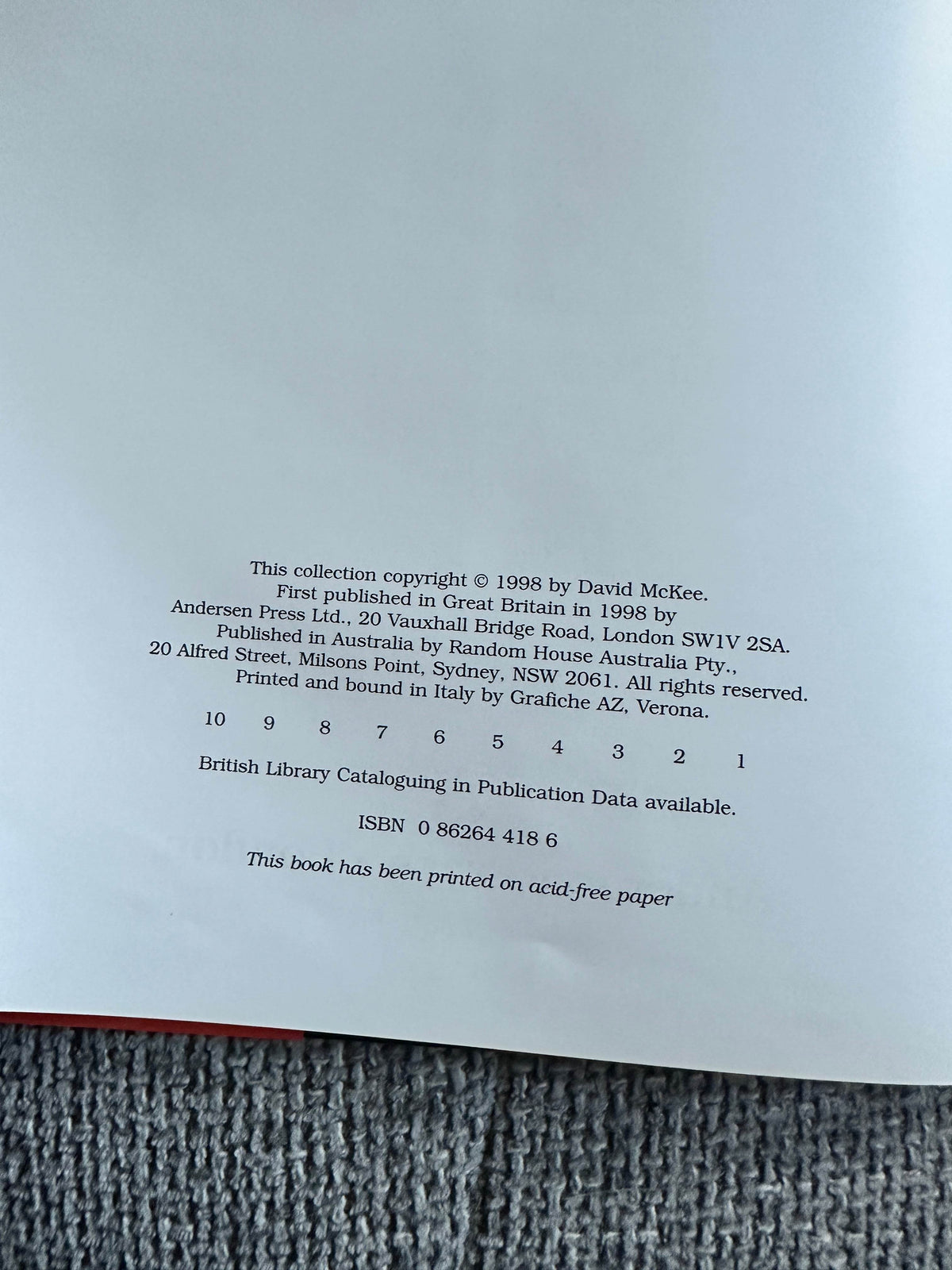 1998*1st* The Bumper Book Of Elmer - David McKee (Andersen Press) - Honeyburn Books (UK)