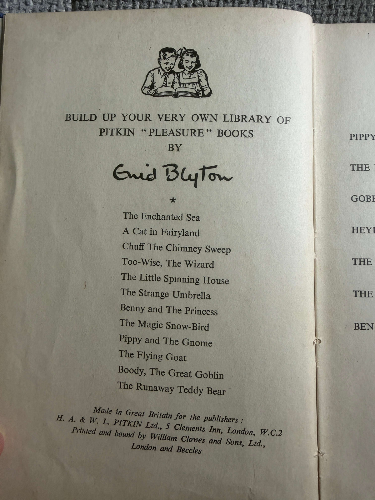 1951 Pippy & The Gnome & Other Stories - Enid Blyton (Various illust) Pitkin Pleasure Series