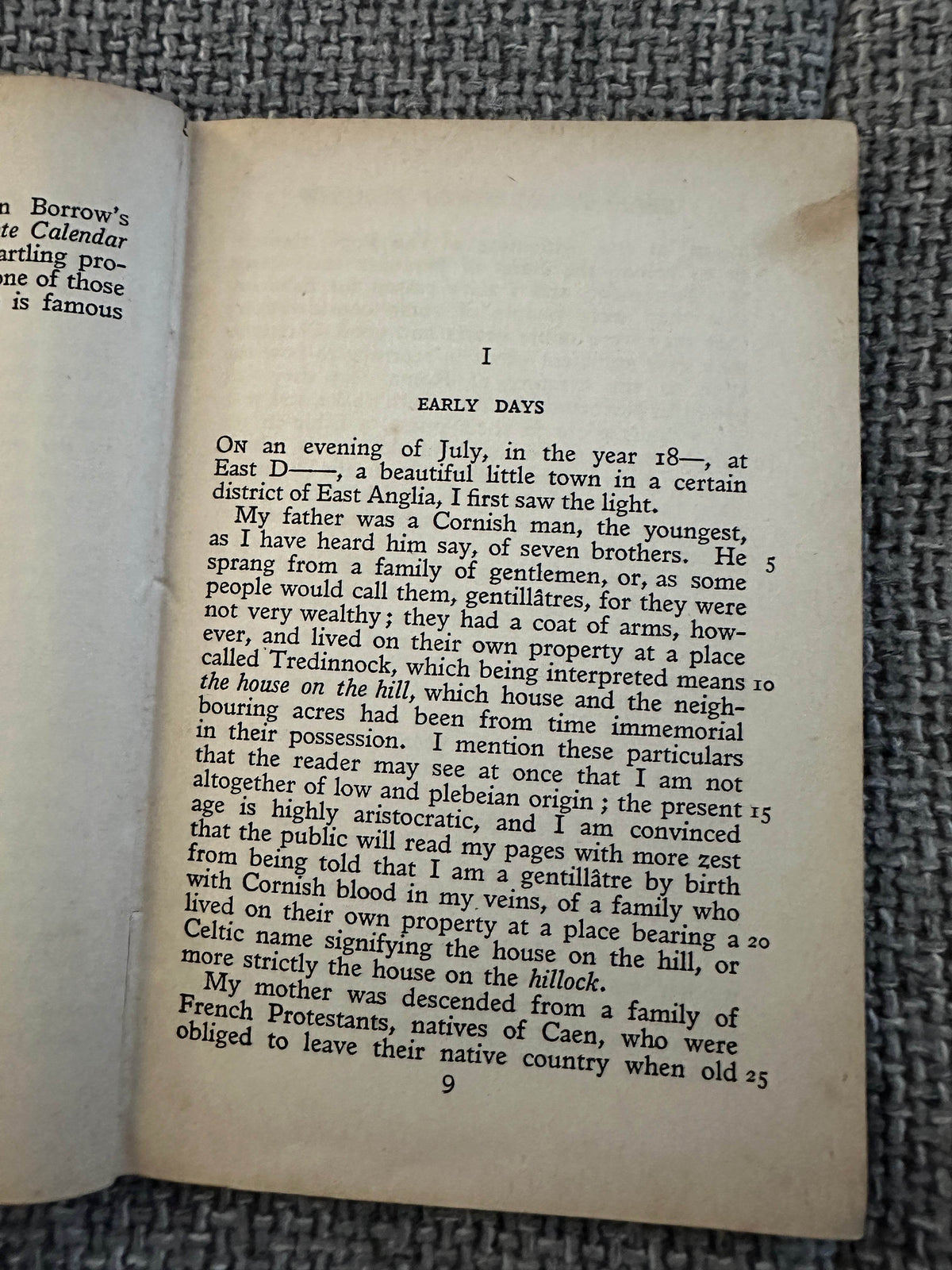 1950’s Selections From Borrow - Arthur Burrell edited (English Literature) J. M. Dent & Sons Ltd - Honeyburn Books (UK)