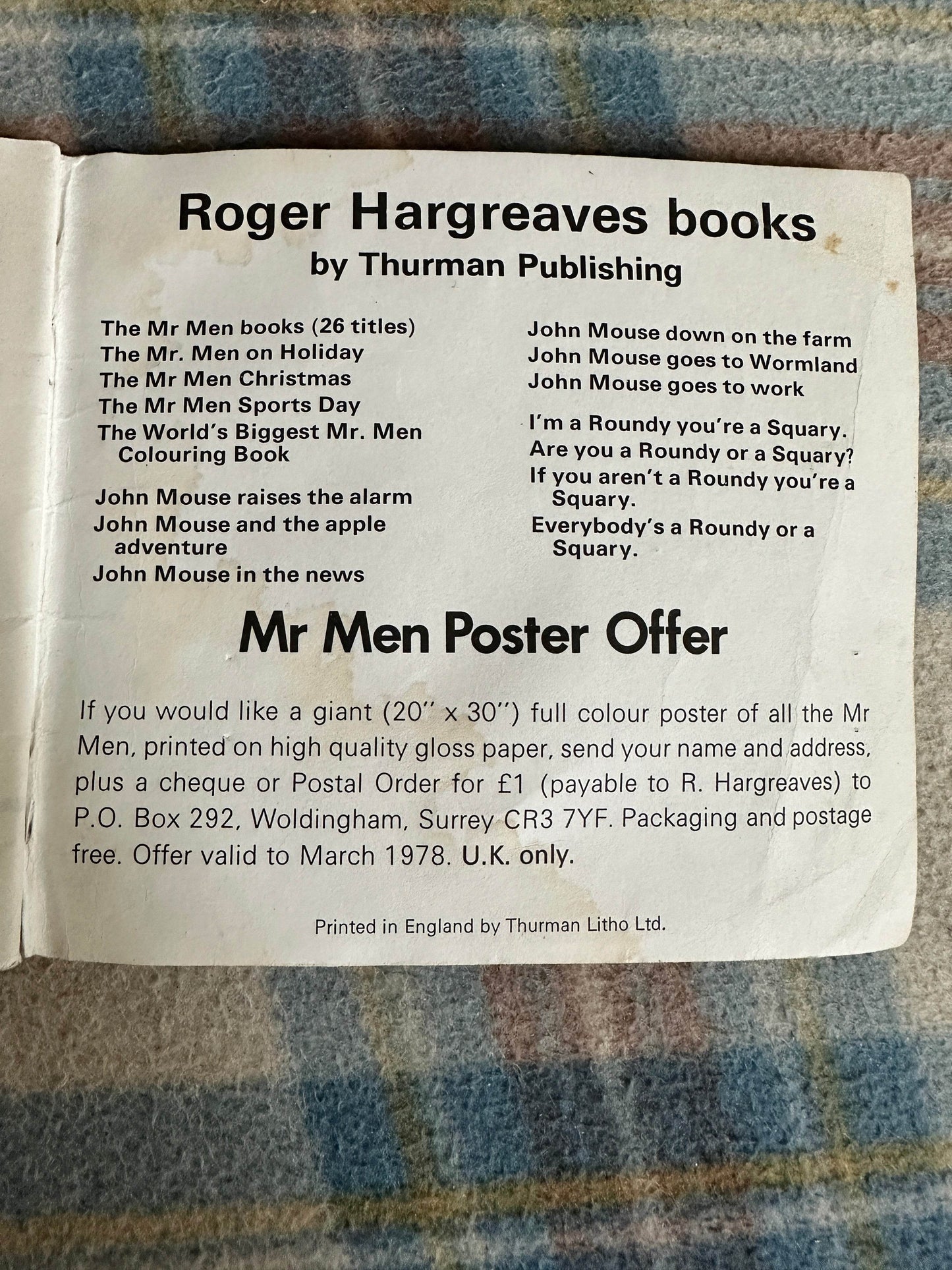 1971*1st* Mr. Snow - Roger Hargreaves(Thurman Publishing) - Honeyburn Books (UK)