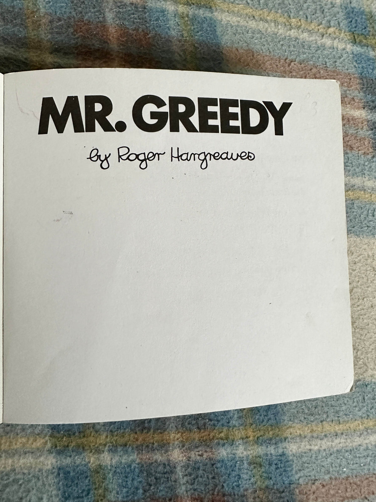 1990 Mr. Greedy - Roger Hargreaves(Egmont) - Honeyburn Books (UK)