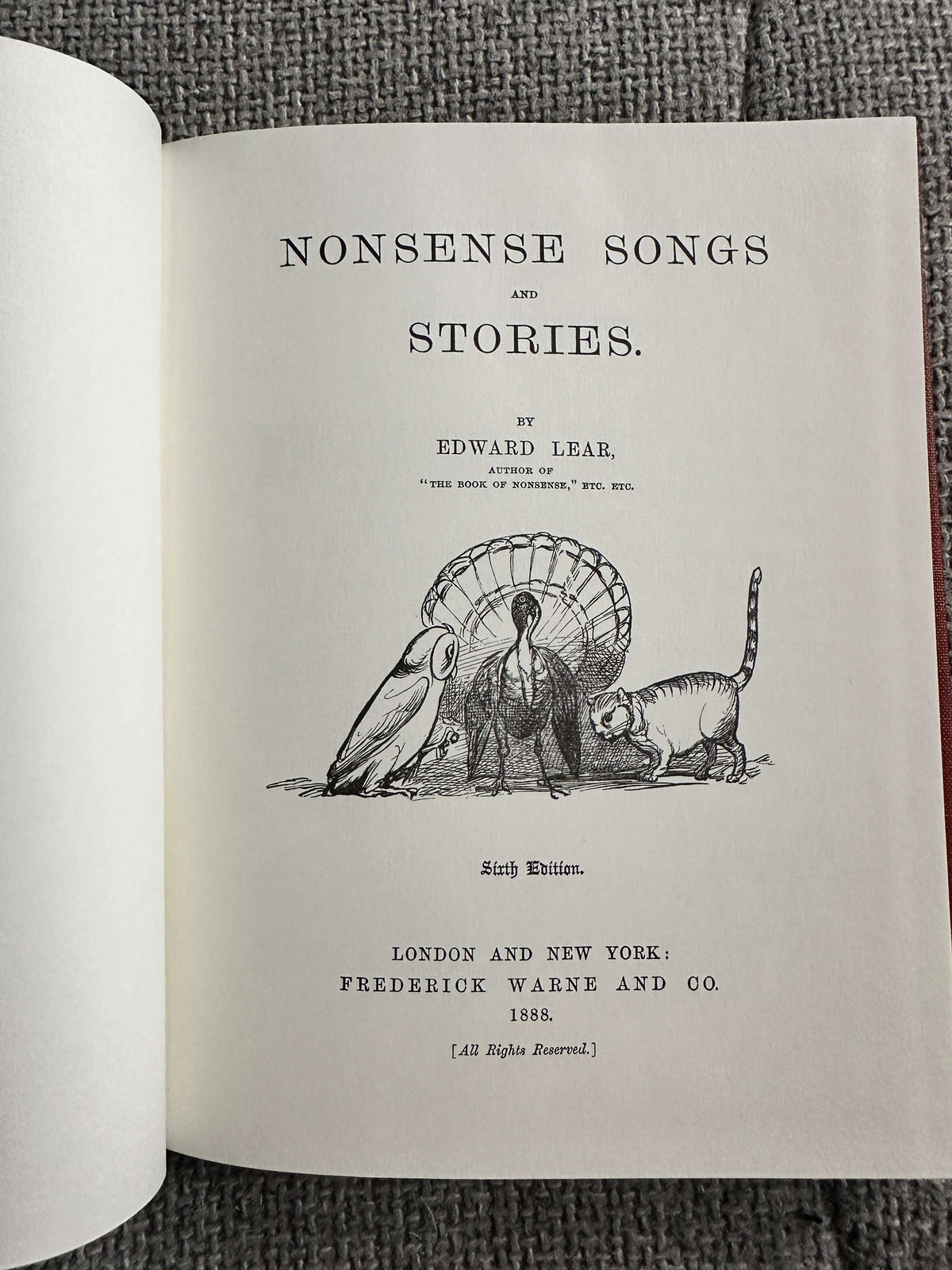 2009 Nonsense Songs & Stories - Edward Lear (Frederick Warne & Co. Ltd)